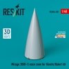 RESKIT RSU48-0430 Mirage 2000-5 nose cone for Kinetic/Italeri kit (3D Printed) 1/48